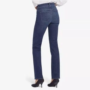 NYDJ Marilyn Straight Crockett Jeans Blue Medium Wash New NWT Size 24W Stretch